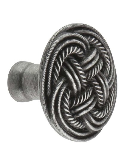 Classic Weave Knob in Antique Pewter.